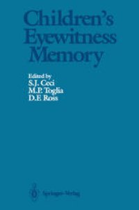 cover of the book Children’s Eyewitness Memory