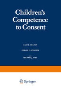 cover of the book Children’s Competence to Consent