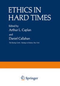 cover of the book Ethics in Hard Times