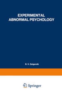 cover of the book Experimental Abnormal Psychology