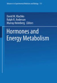 cover of the book Hormones and Energy Metabolism