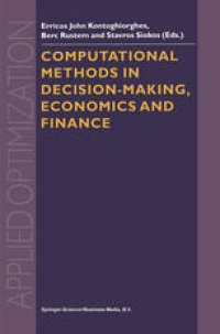 cover of the book Computational Methods in Decision-Making, Economics and Finance