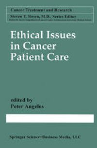 cover of the book Ethical Issues in Cancer Patient Care