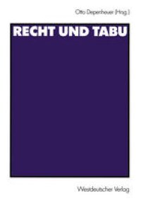 cover of the book Recht und Tabu