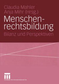 cover of the book Menschenrechtsbildung: Bilanz und Perspektiven