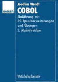 cover of the book COBOL: Einführung mit PC-Spracherweiterungen und Übungen