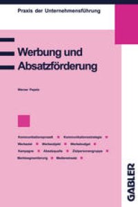 cover of the book Werbung und Absatzförderung: Kommunikation, Werbeziel, Werbeobjekt, Werbebudget, Absatzquelle, Zielpersonengruppe, Kampagne, Marktsegmentierung, Werbemedien, Werbeeffizienz