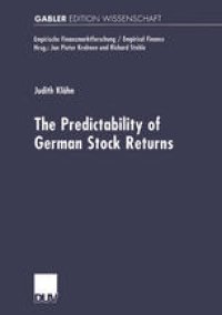 cover of the book The Predictabilty of German Stock Returns