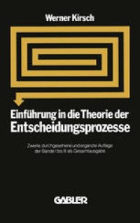 cover of the book Einführung in die Theorie der Entscheidungsprozesse