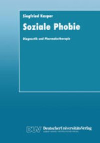 cover of the book Soziale Phobie: Diagnostik und Pharmakotherapie