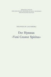 cover of the book Der Hymnus ›Veni Creator Spiritus‹