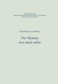 cover of the book Der Hymnus ›Ave maris stella‹