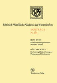 cover of the book Evolution selbstorganisierender chemischer Systeme. Zur Leistungsfähigkeit homogener Übergangsmetall-Katalysatoren