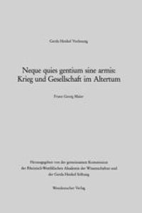 cover of the book Neque quies gentium sine armis: Krieg und Gesellschaft im Altertum