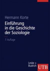 cover of the book Einführung in die Geschichte der Soziologie