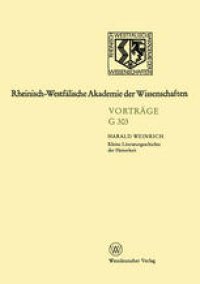 cover of the book Kleine Literaturgeschichte der Heiterkeit: 325. Sitzung am 14. Dezember 1988 in Düsseldorf