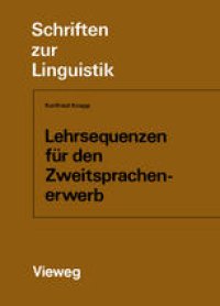 cover of the book Lehrsequenzen für den Zweitsprachenerwerb: Ein komparatives Experiment