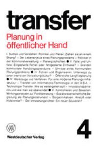 cover of the book Planung in öffentlicher Hand