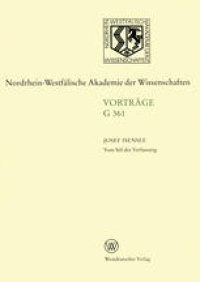 cover of the book Vom Stil der Verfassung. Eine typologische Studie zu Sprache, Thematik und Sinn des Verfassungsgesetzes: 415. Sitzung am 16 Dezember 1998 in Düsseldorf