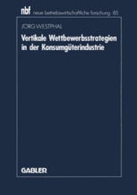 cover of the book Vertikale Wettbewerbsstrategien in der Konsumgüterindustrie