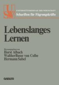 cover of the book Lebenslanges Lernen: Festschrift für Ludwig Vaubel zum siebzigsten Geburtstag