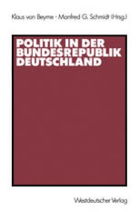 cover of the book Politik in der Bundesrepublik Deutschland