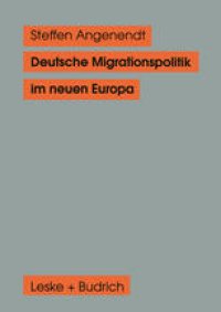 cover of the book Deutsche Migrationspolitik im neuen Europa