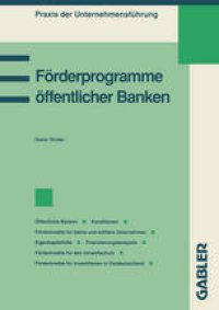 cover of the book Förderprogramme öffentlicher Banken