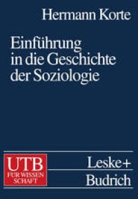 cover of the book Einführung in die Geschichte der Soziologie