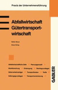 cover of the book Abfallwirtschaft. Gütertransportwirtschaft