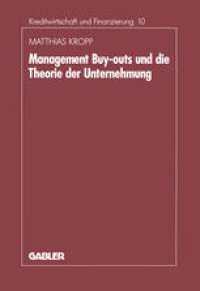 cover of the book Management Buy-outs und die Theorie der Unternehmung