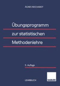 cover of the book Übungsprogramm zur statistischen Methodenlehre