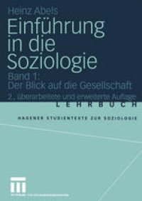 cover of the book Einführung in die Soziologie: Band 1: Der Blick auf die Gesellschaft