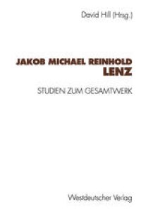 cover of the book Jakob Michael Reinhold Lenz: Studien zum Gesamtwerk