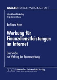 cover of the book Werbung für Finanzdienstleistungen im Internet: Eine Studie zur Wirkung der Bannerwerbung