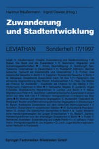 cover of the book Zuwanderung und Stadtentwicklung