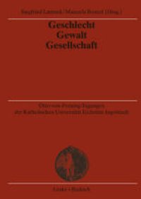 cover of the book Geschlecht — Gewalt — Gesellschaft