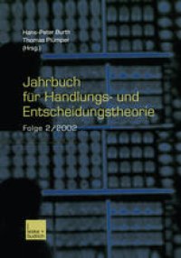 cover of the book Jahrbuch für Handlungs- und Entscheidungstheorie: Folge 2/2002