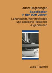 cover of the book Sozialisation in den 90er Jahren: Lebensziele, Wertmaßstäbe und politische Ideale bei Jugendlichen