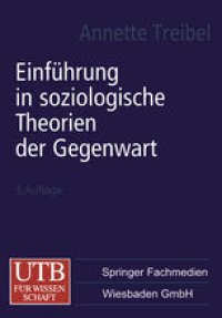 cover of the book Einführung in soziologische Theorien der Gegenwart