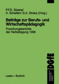 cover of the book Beiträge zur Berufs- und Wirtschaftspädagogik: Forschungsberichte der Herbsttagung 1996