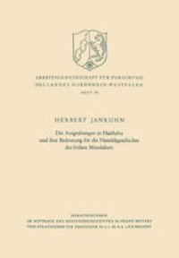 cover of the book Die Ausgrabungen in Haithabu und ihre Bedeutung für die Handelsgeschichte des frühen Mittelalters