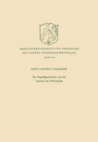 cover of the book Die Begriffsgeschichte und die Sprache der Philosophie