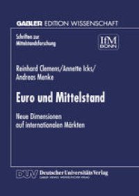 cover of the book Euro und Mittelstand: Neue Dimensionen auf internationalen Märkten