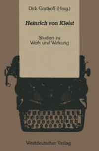 cover of the book Heinrich von Kleist: Studien zu Werk und Wirkung