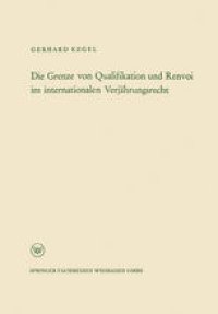 cover of the book Die Grenze von Qualifikation und Renvoi im internationalen Verjährungsrecht