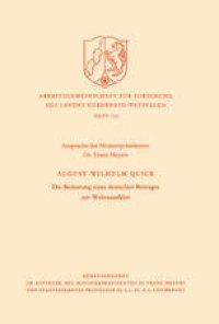 cover of the book Die Bedeutung eines deutschen Beitrages zur Weltraumfahrt