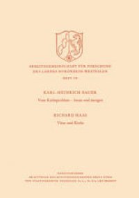 cover of the book Vom Krebsproblem — heute und morgen / Virus und Krebs