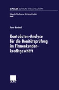 cover of the book Kontodaten-Analyse für die Bonitätsprüfung im Firmenkundenkreditgeschäft