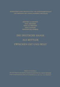 cover of the book Die Deutsche Hanse als Mittler zwischen Ost und West